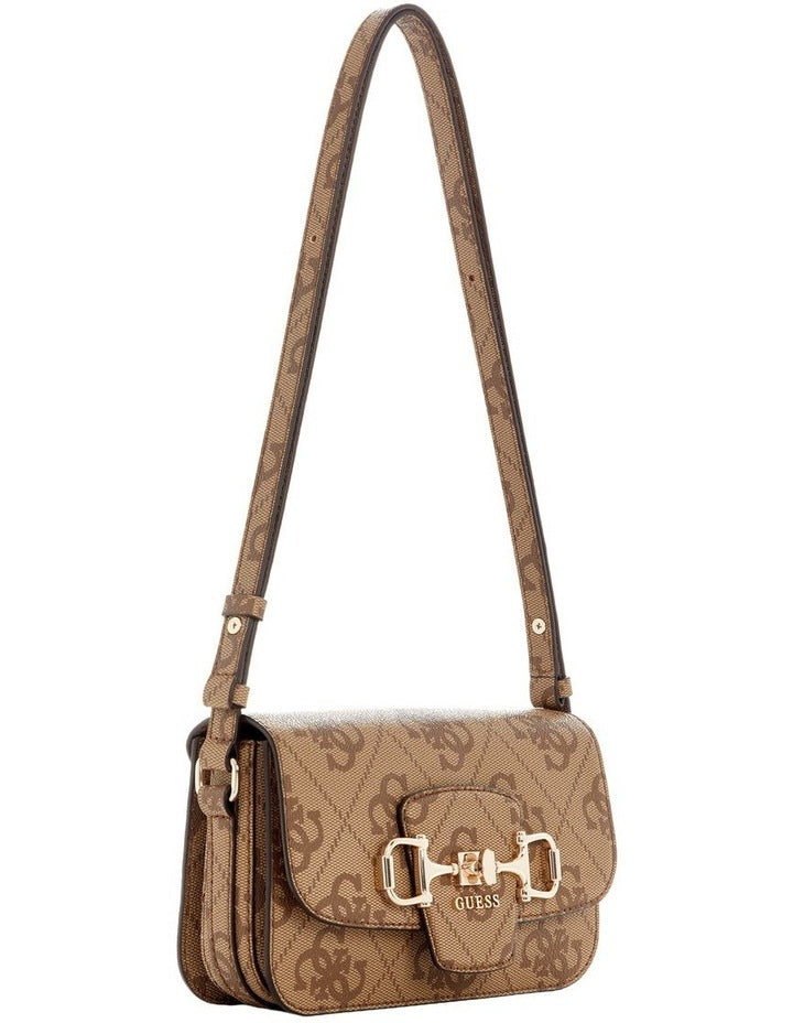 Janie Crossbody Bag in Latte Logo