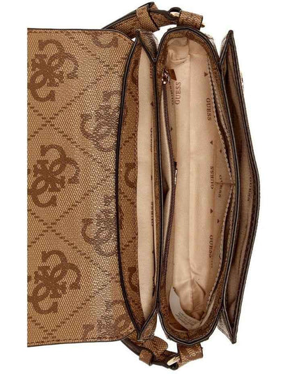 Janie Crossbody Bag in Latte Logo