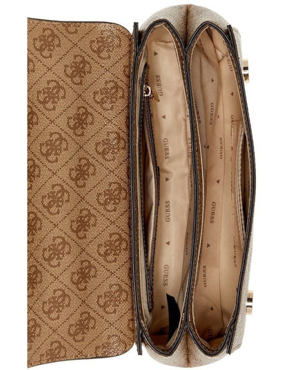 Leona Crossbody Bag in Latte Logo