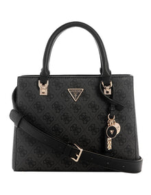 Noelle II Small Satchel Bag in Coal Logo