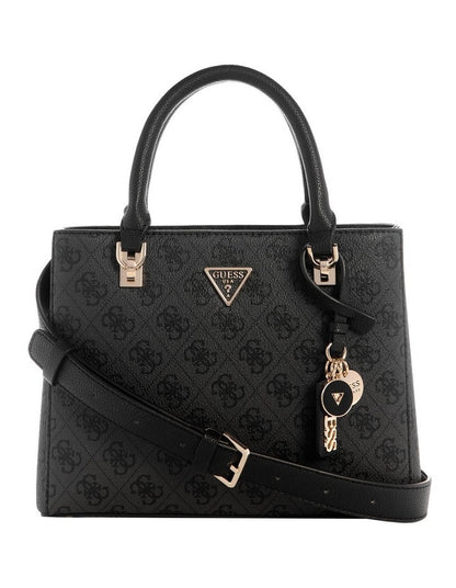 Noelle II Small Satchel Bag in Coal Logo