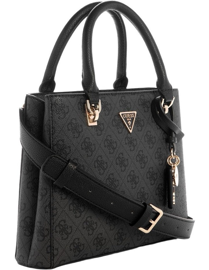 Noelle II Small Satchel Bag in Coal Logo