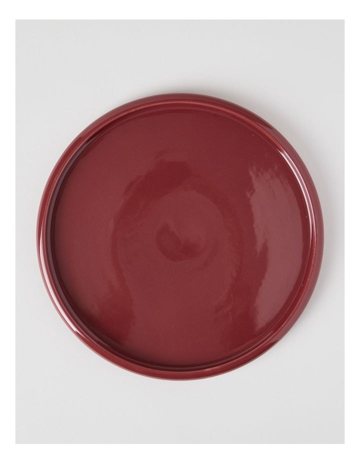 Bubble Dinner Plate in Burgundy
