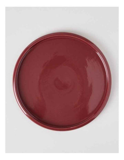 Bubble Dinner Plate in Burgundy