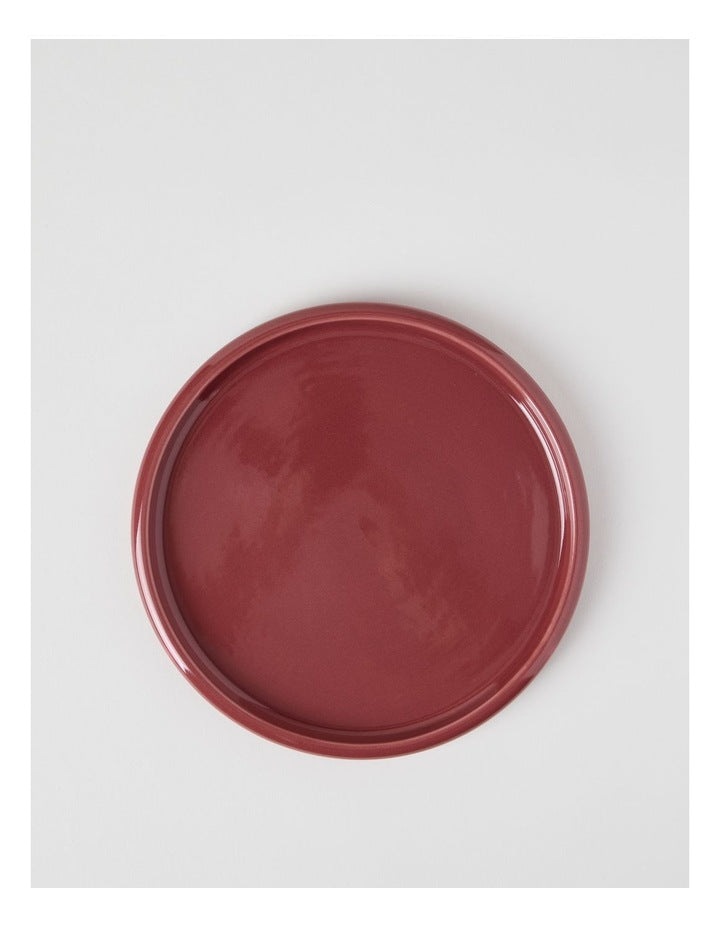 Bubble Side Plate in Burgundy