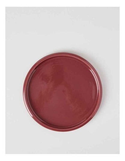 Bubble Side Plate in Burgundy