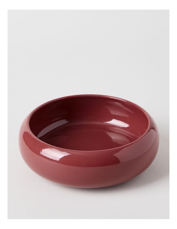 Bubble Pasta Bowl 21cm x 7cm in Burgundy