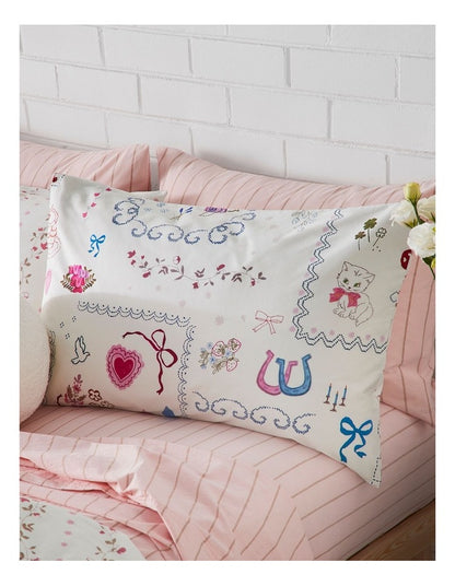 Keepsake Cotton Quilt Cover Set in Vanilla