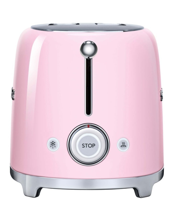50's Style 2 Slice Toaster in Pastel Pink TSF01PKAU