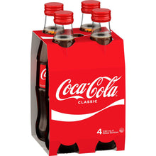 Coca-Cola Classic Soft Drink Multipack Glass Bottles 4 x 330mL