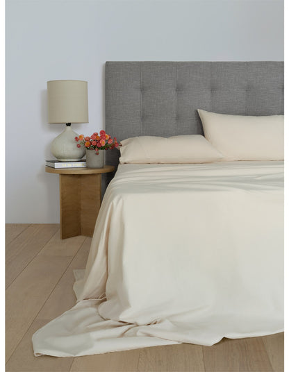 Erica Flannelette King Bed Sheet Set Ivory