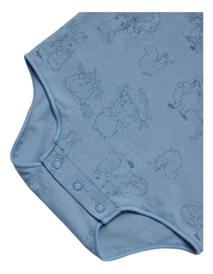 Long Sleeve Bodysuit in Blue