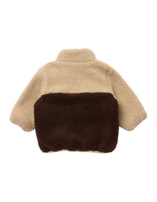 Colour Blocked Jacket in Brown
