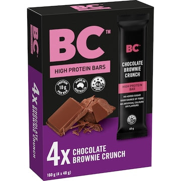 BC Snacks High Protein Bars Chocolate Brownie Crunch 4 pack