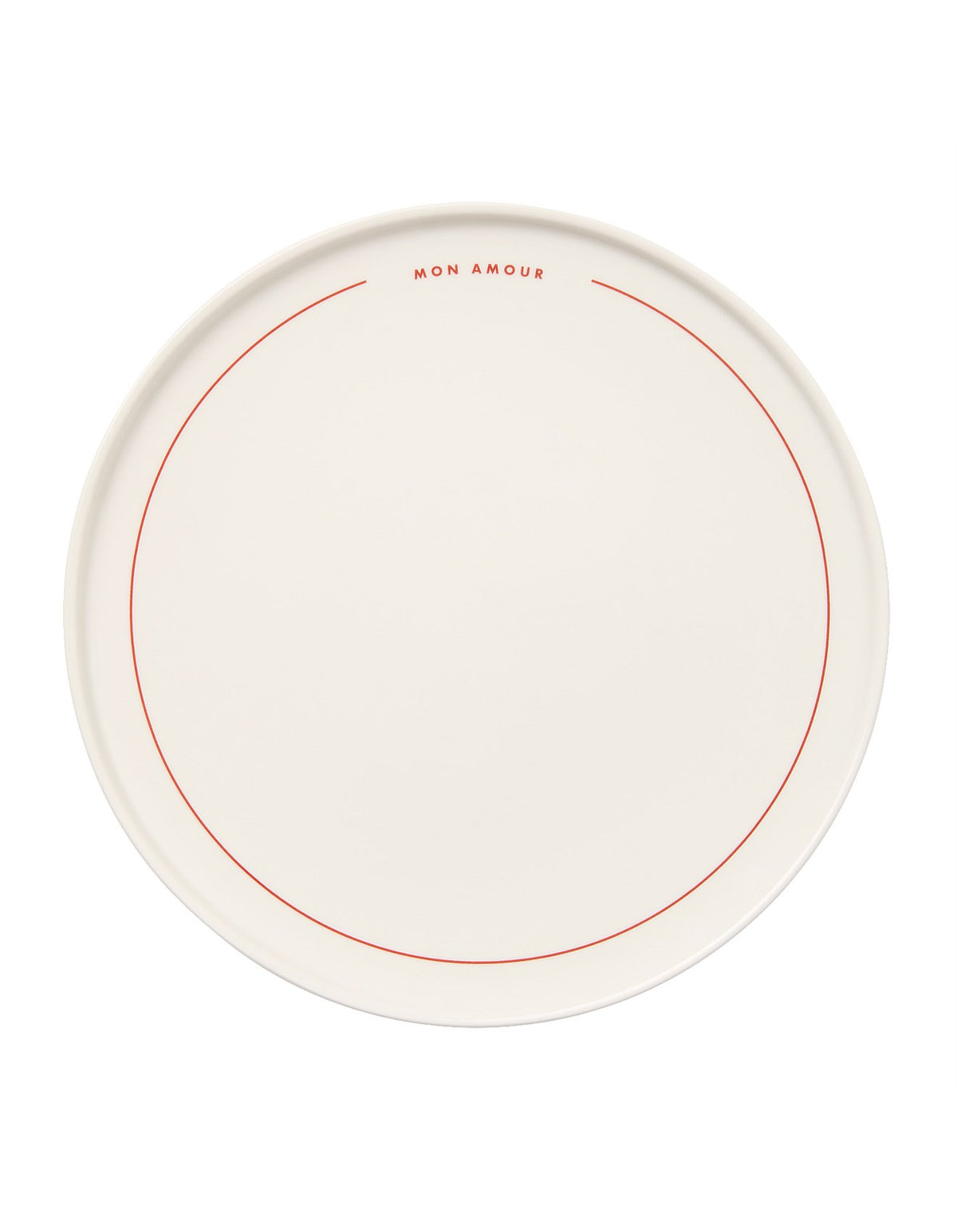 Mon Amour 25cm Rimmed Dinner Plate White