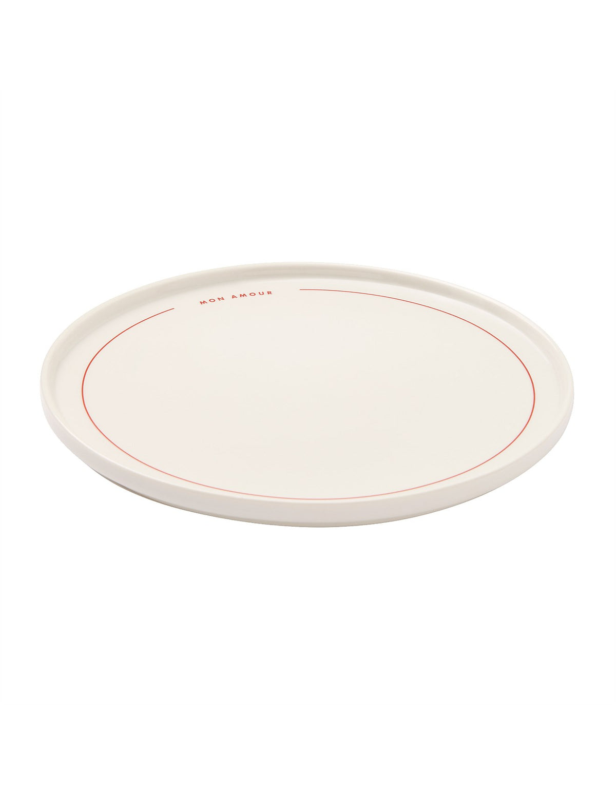 Mon Amour 25cm Rimmed Dinner Plate White