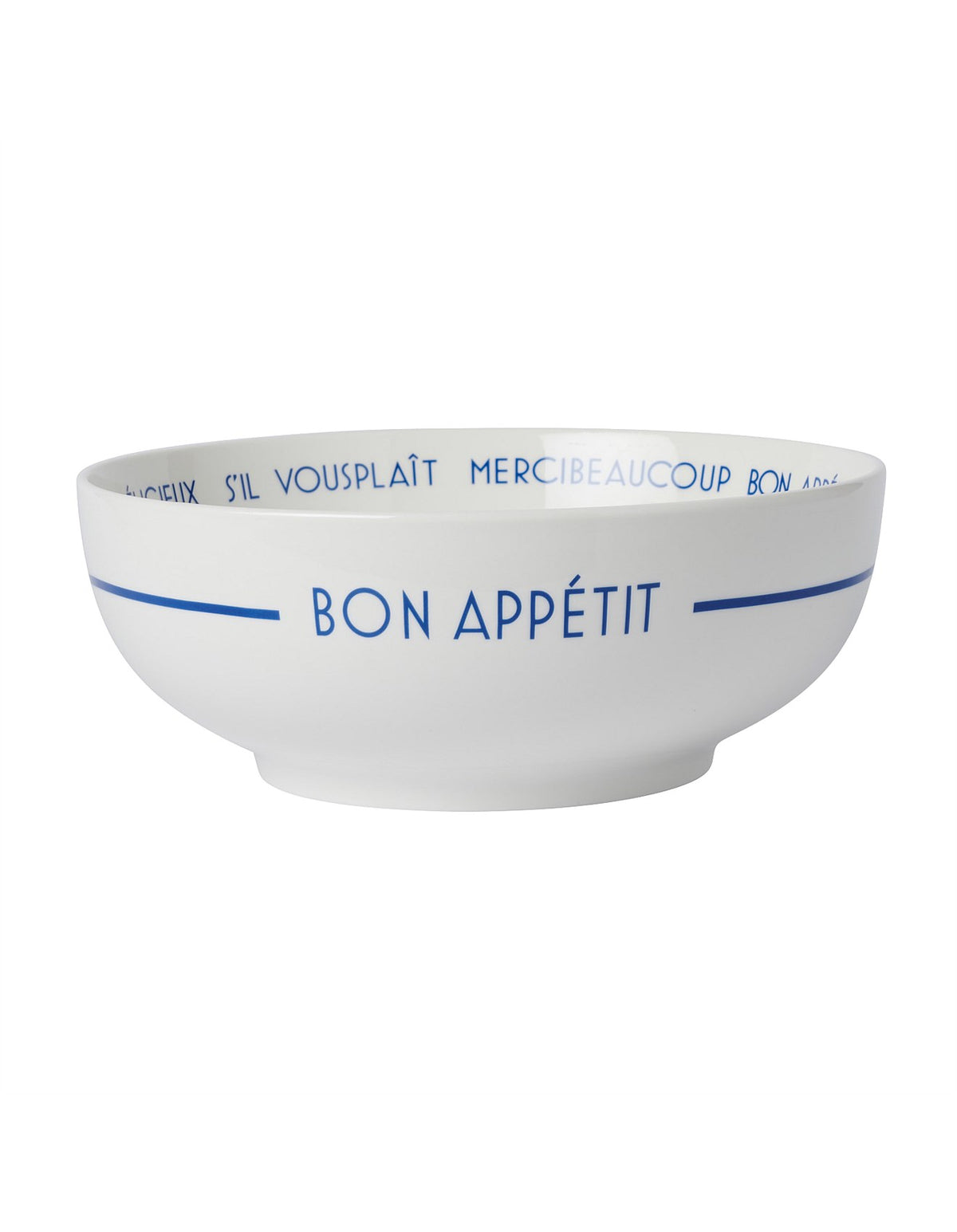 French 25cm New Bone China Serving Bowl White