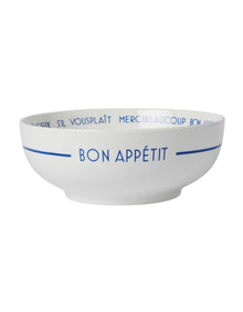 French 25cm New Bone China Serving Bowl White