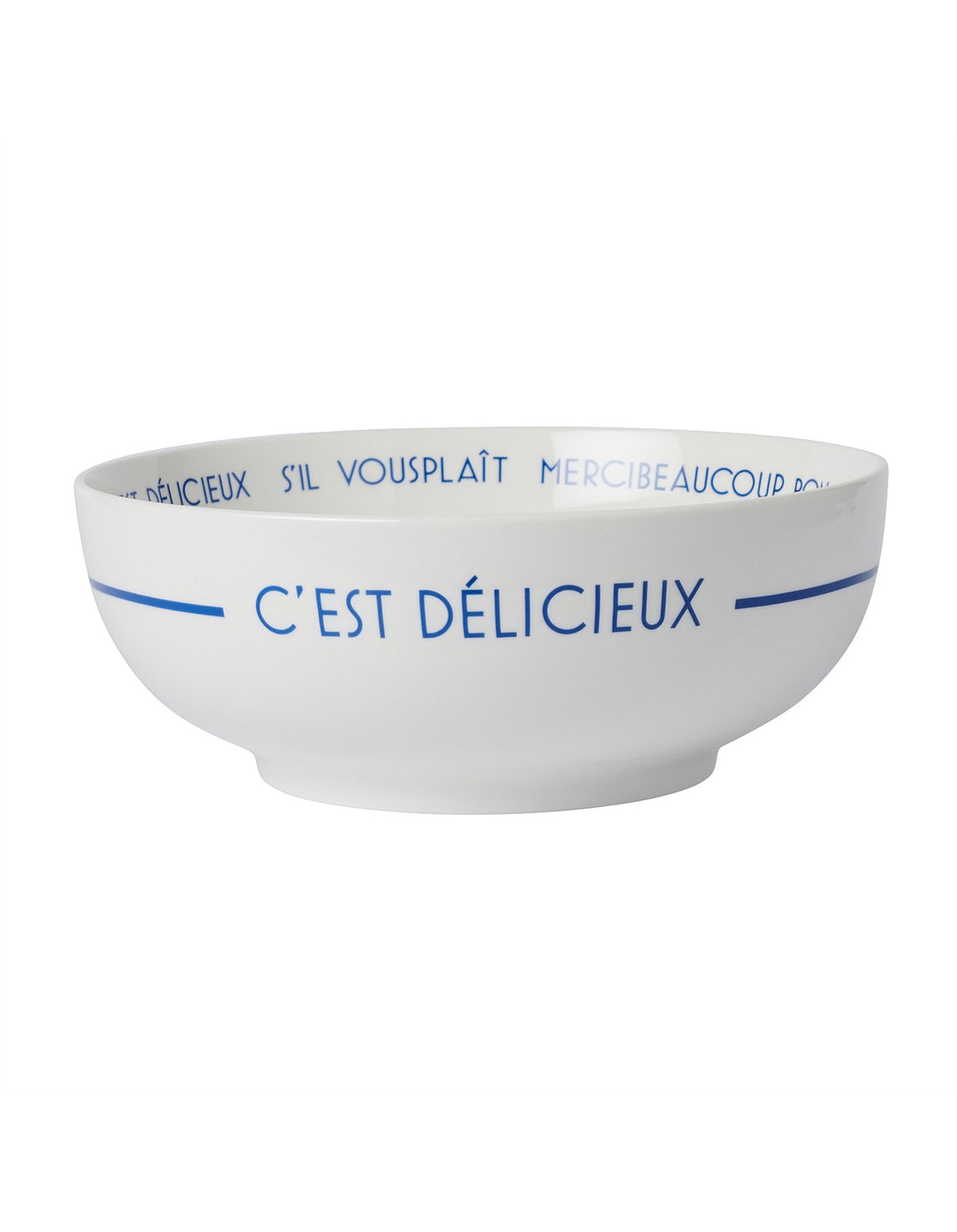 French 25cm New Bone China Serving Bowl White