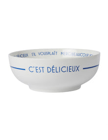 French 25cm New Bone China Serving Bowl White