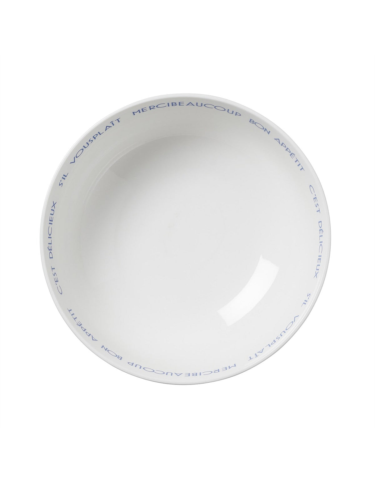 French 25cm New Bone China Serving Bowl White