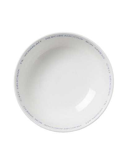 French 25cm New Bone China Serving Bowl White