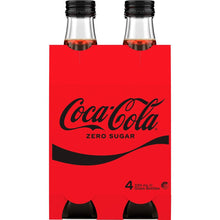 Coca-Cola Zero Sugar Glass Bottle 330ml x 4 Pack