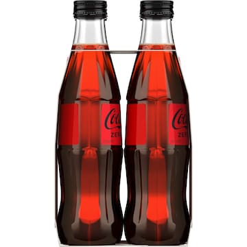 Coca-Cola Zero Sugar Glass Bottle 330mL x 4 pack