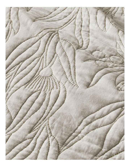 Abbey Quilted Cotton Quilt Cover Set in White