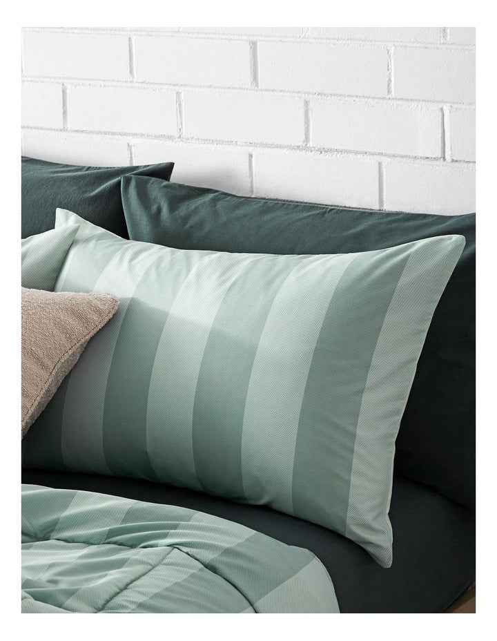 August Comforter Set in Green Stripe
