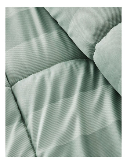 August Comforter Set in Green Stripe