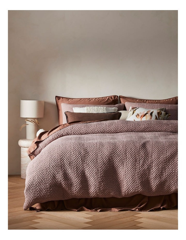 Queenstown Quilted Cotton Quilt Cover Set in Dove