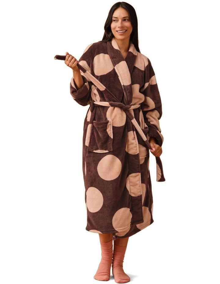 Plush Pluto Bath Robe in Chocolate