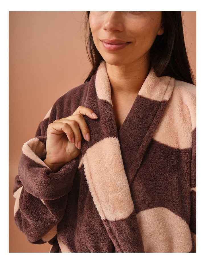 Plush Pluto Bath Robe in Chocolate