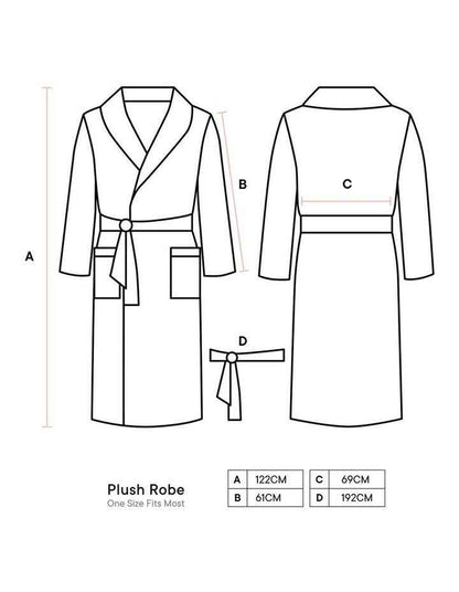Plush Pluto Bath Robe in Chocolate