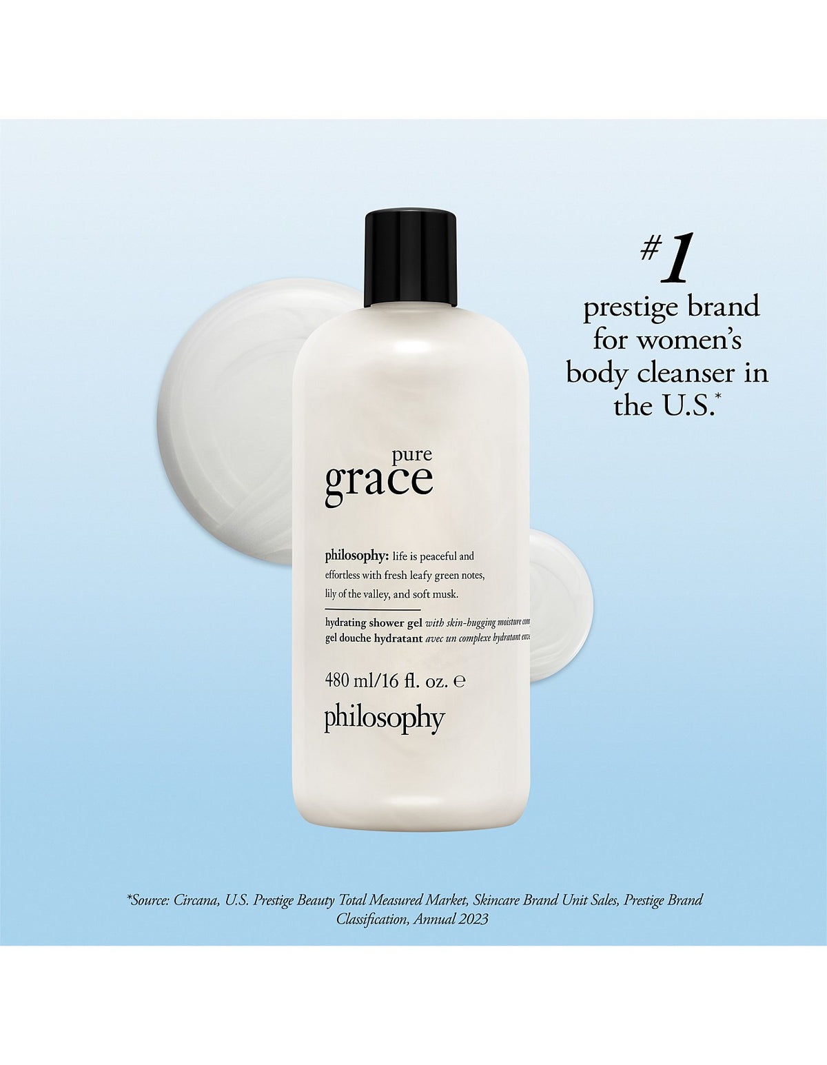 hydrating shower gel pure grace 480ml