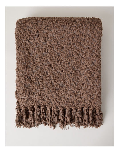 Boucle Throw in Chocolate