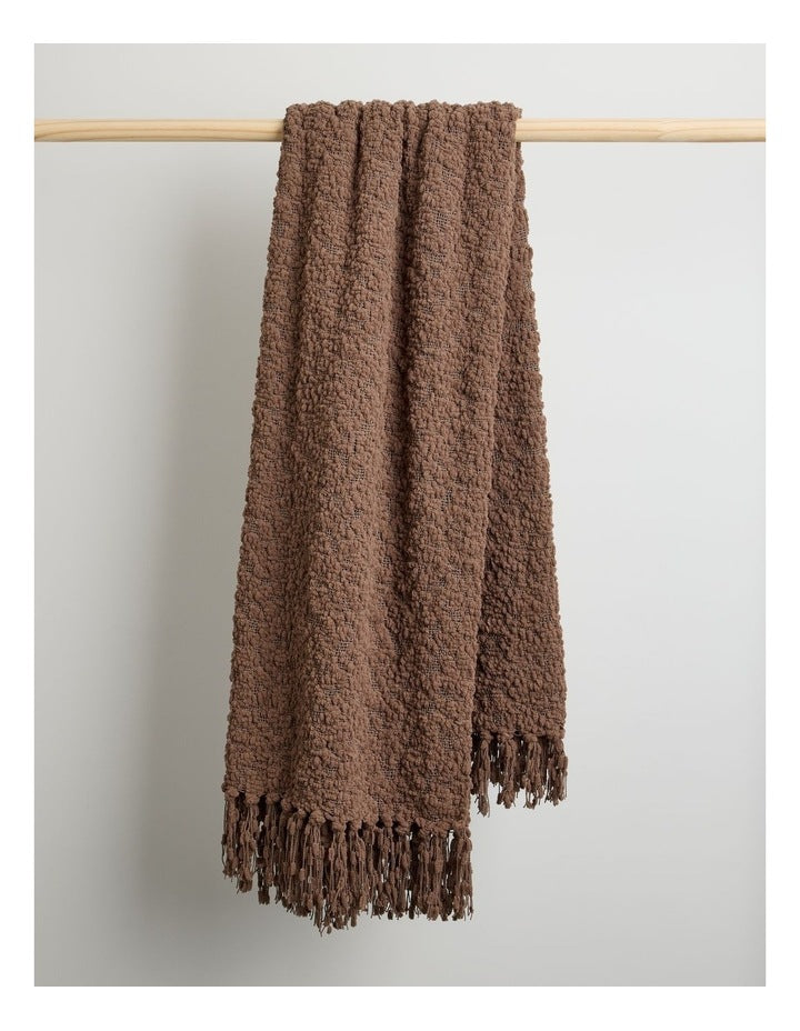 Boucle Throw in Chocolate