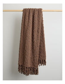 Boucle Throw in Chocolate