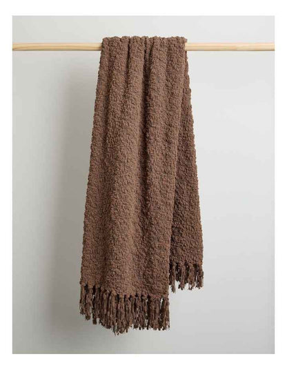 Boucle Throw in Chocolate