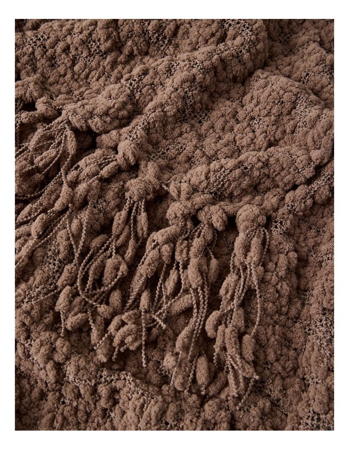 Boucle Throw in Chocolate
