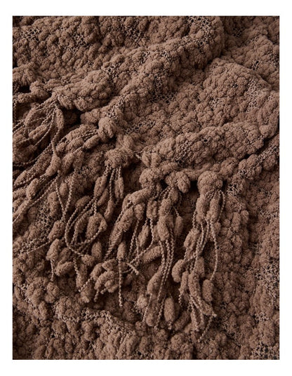 Boucle Throw in Chocolate