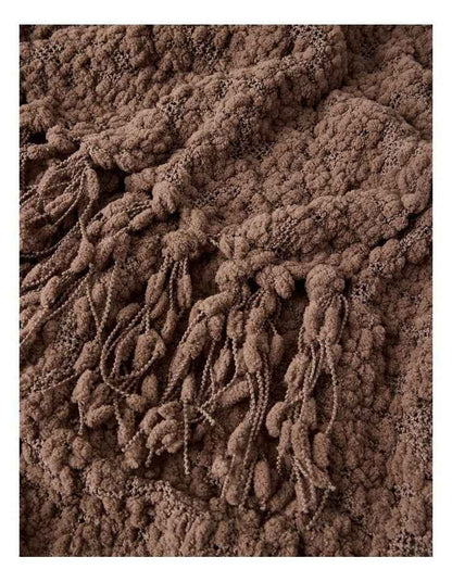 Boucle Throw in Chocolate