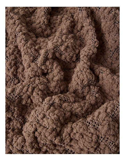 Boucle Throw in Chocolate