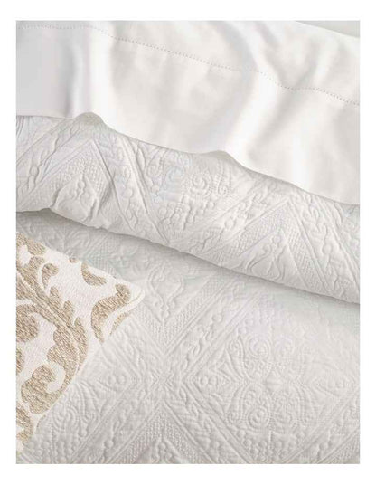 Haven Quilted Quilt Cover Set in White