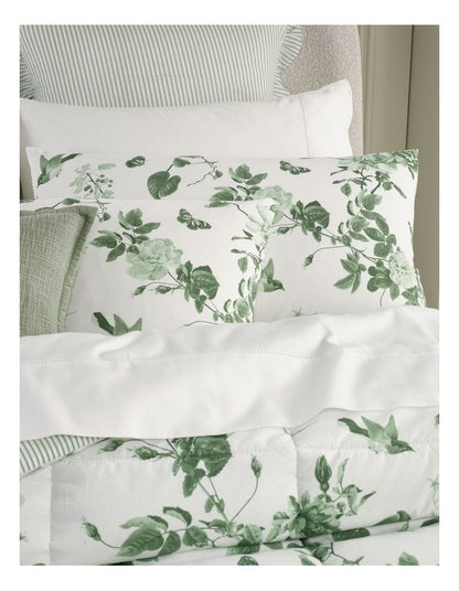 Printed Comforter Set in Green Floral