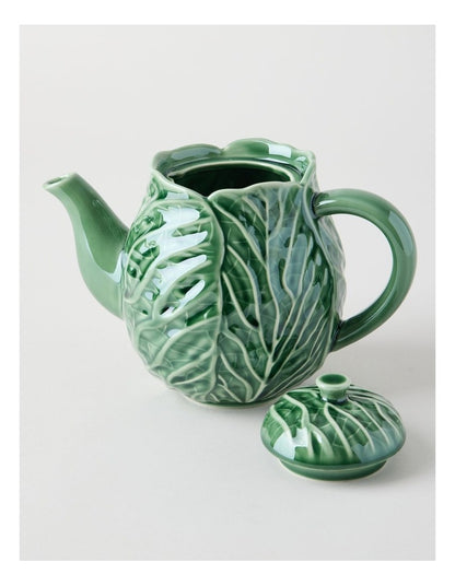 Cabbage Teapot in Green