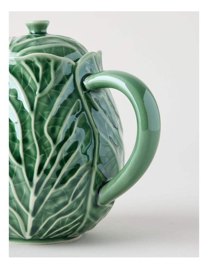 Cabbage Teapot in Green