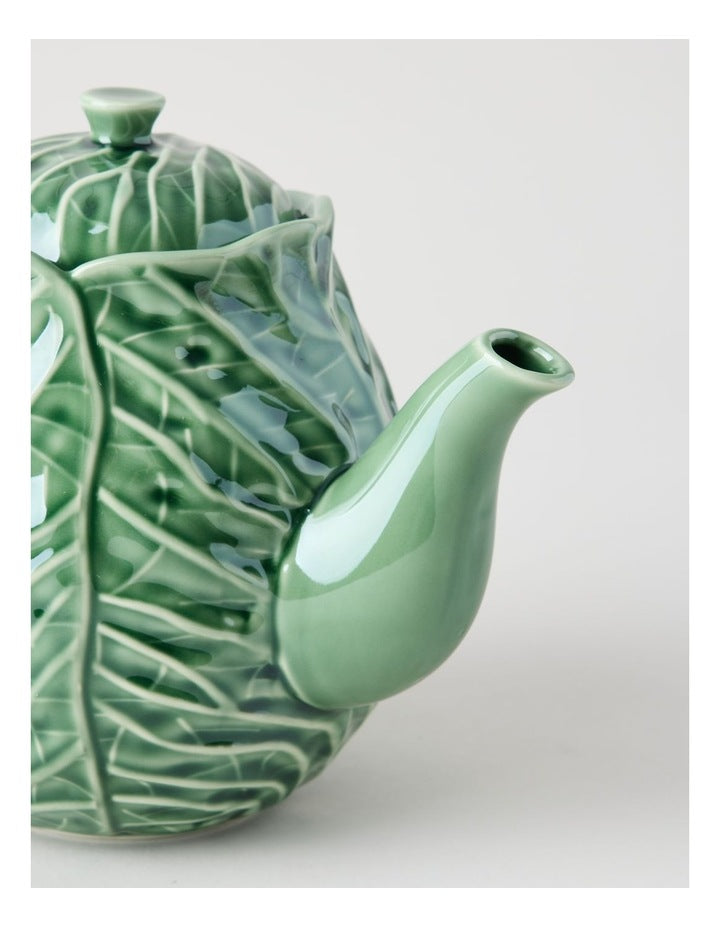 Cabbage Teapot in Green