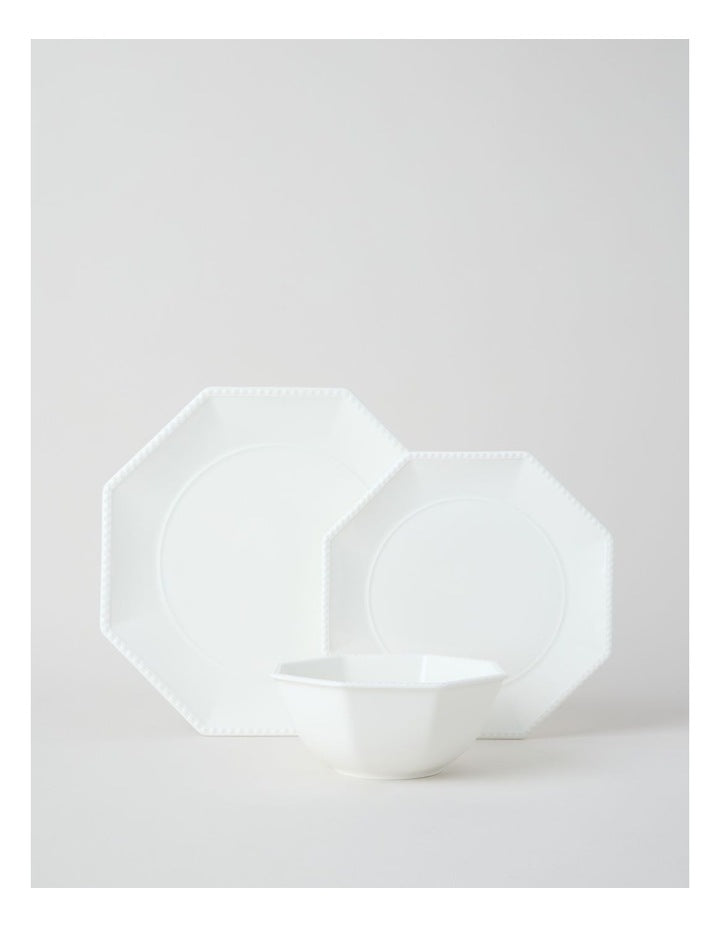 Alice 12pc Dinner Set in White